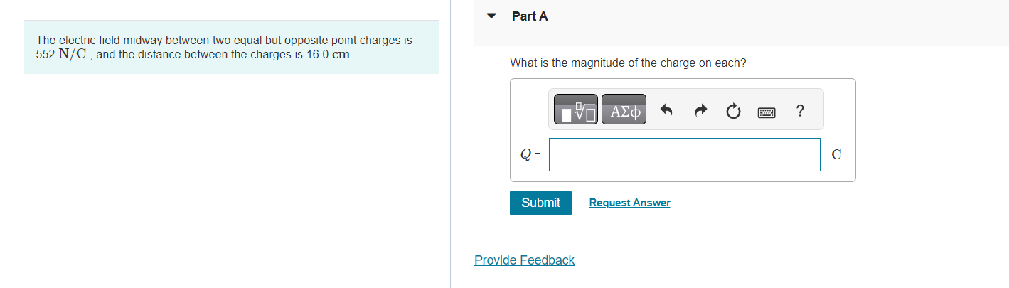 Solved The electric field midway between two equal but | Chegg.com