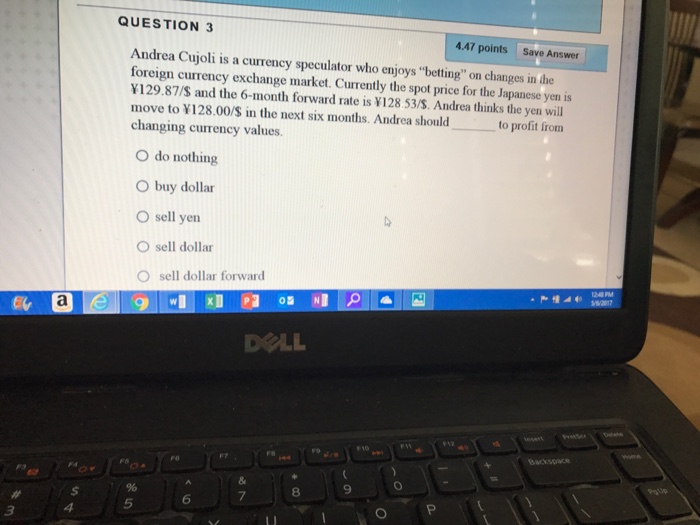 Solved Andrea Cujoli is a currency speculator who enjoys