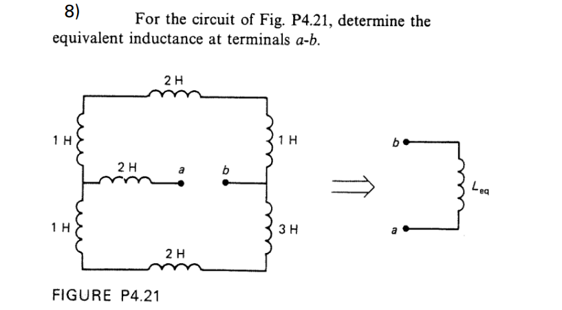 Solved 8) For The Circuit Of Fig. P4.21, Determine The 