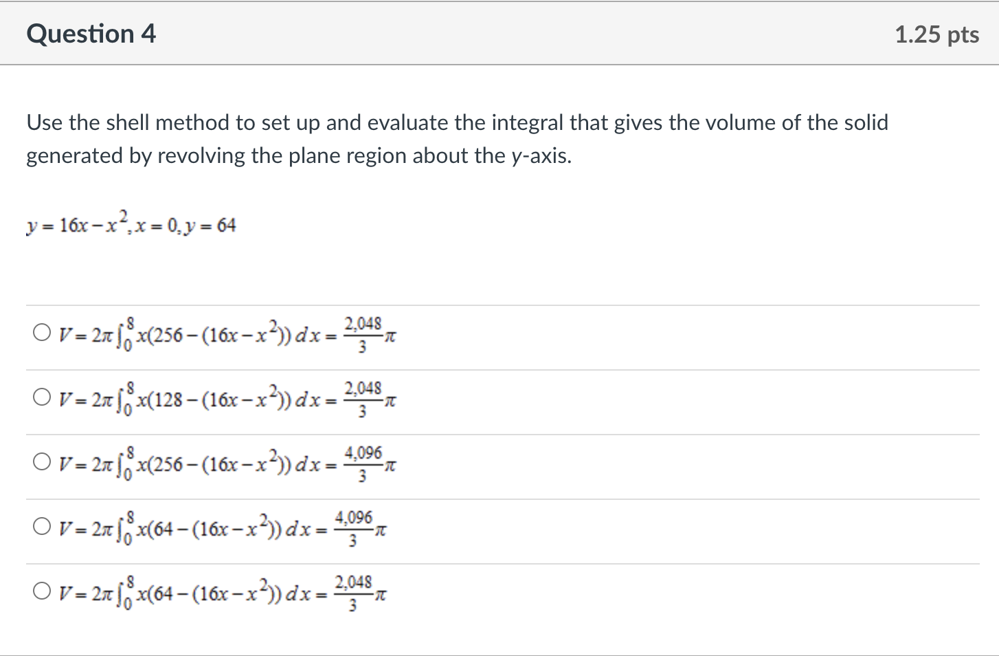 Solved Use the shell method to set up and evaluate the | Chegg.com
