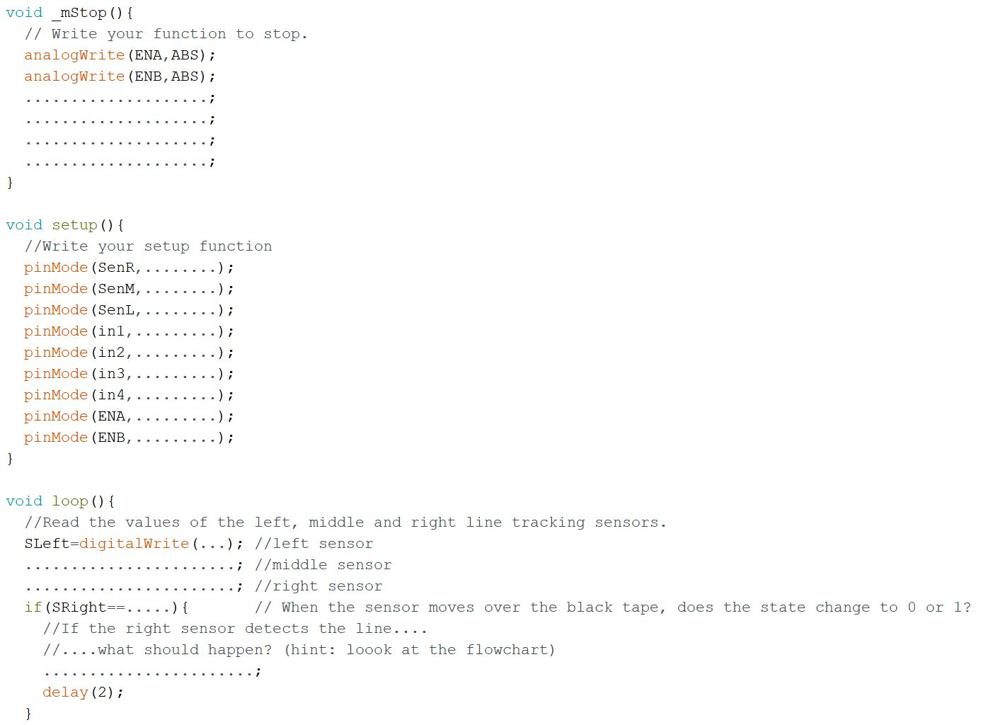 Solved Line tracking implementation The track can be as | Chegg.com