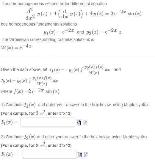 Solved 0.22 The nonhomogeneous second order differential
