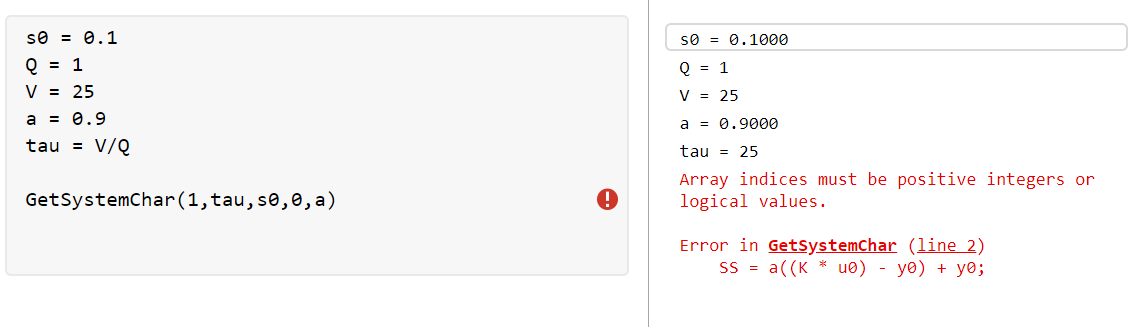 Solved So = 0.1 So = 0.1000 Q = 1 Q = 1 V = 25 V = 25 A = | Chegg.Com