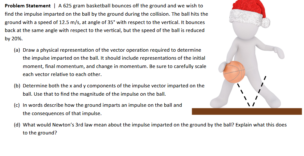 Solved Problem Statement | A 625 Gram Basketball Bounces Off | Chegg.com