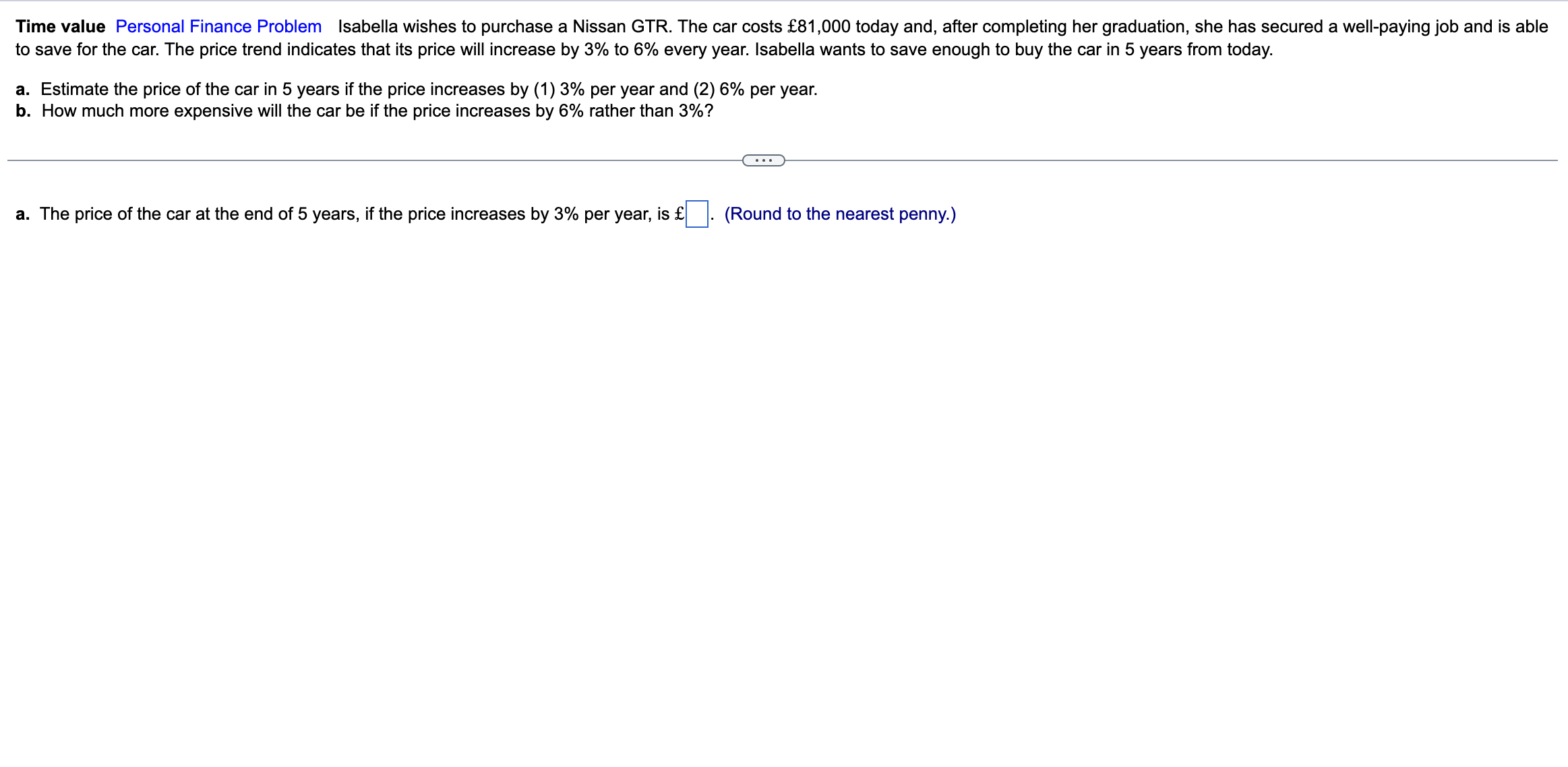 Solved Time Value Personal Finance Problem Isabella Wishes 