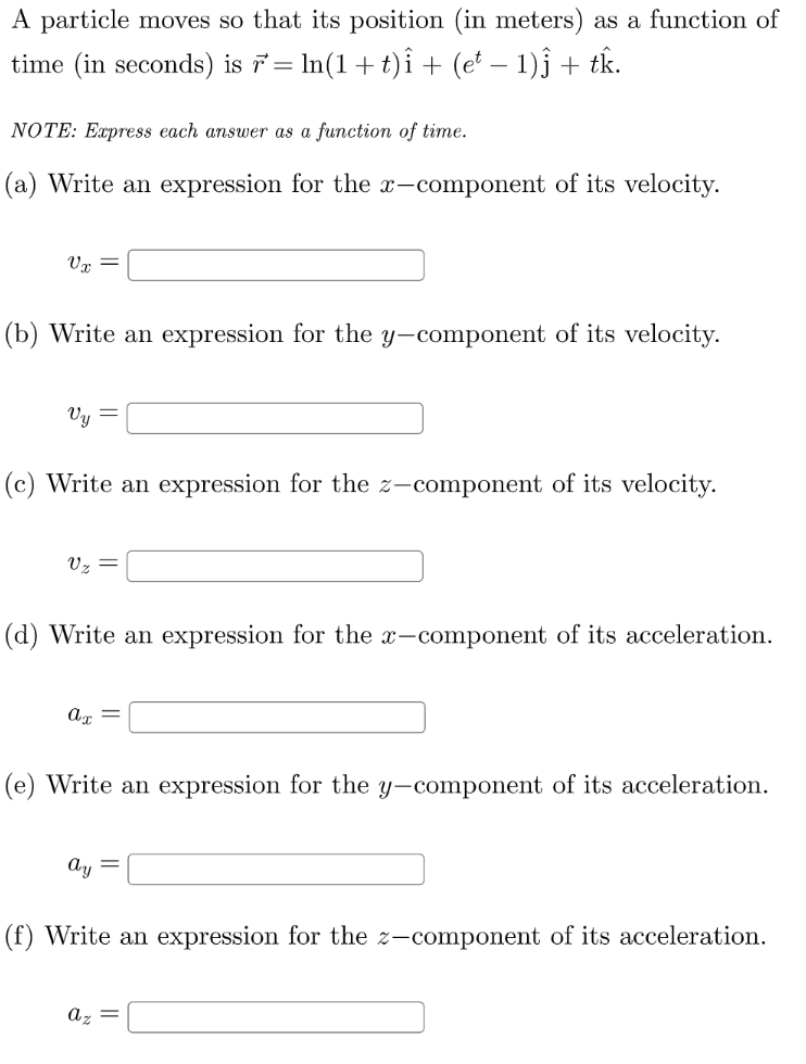 Solved A Particle Moves So That Its Position In Meters Chegg Com