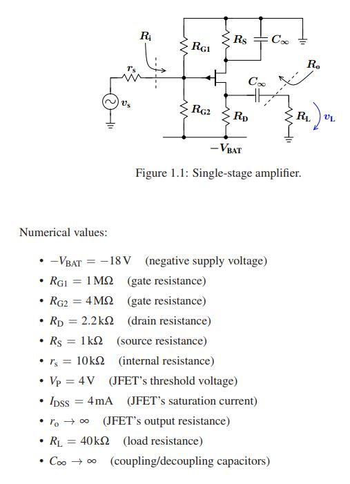 Solved 13 Common Source Jfet Based Single Stage 4322