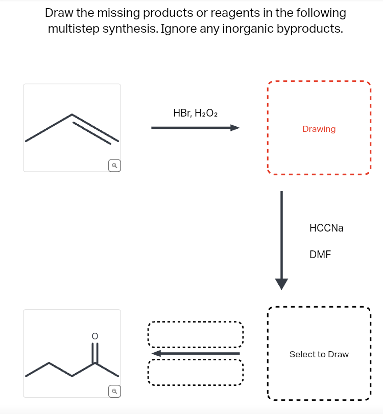 Solved Draw the missing products or reagents in the | Chegg.com