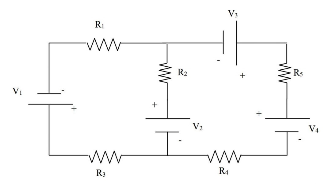 Solved In the circuit below, V1 = 5 Volts, V2 = 10 Volts, V3 | Chegg.com