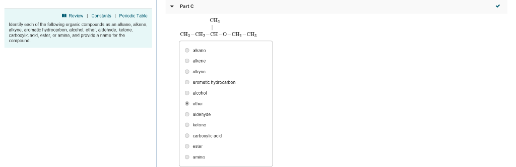 Solved Identify each of the following organic compounds as | Chegg.com