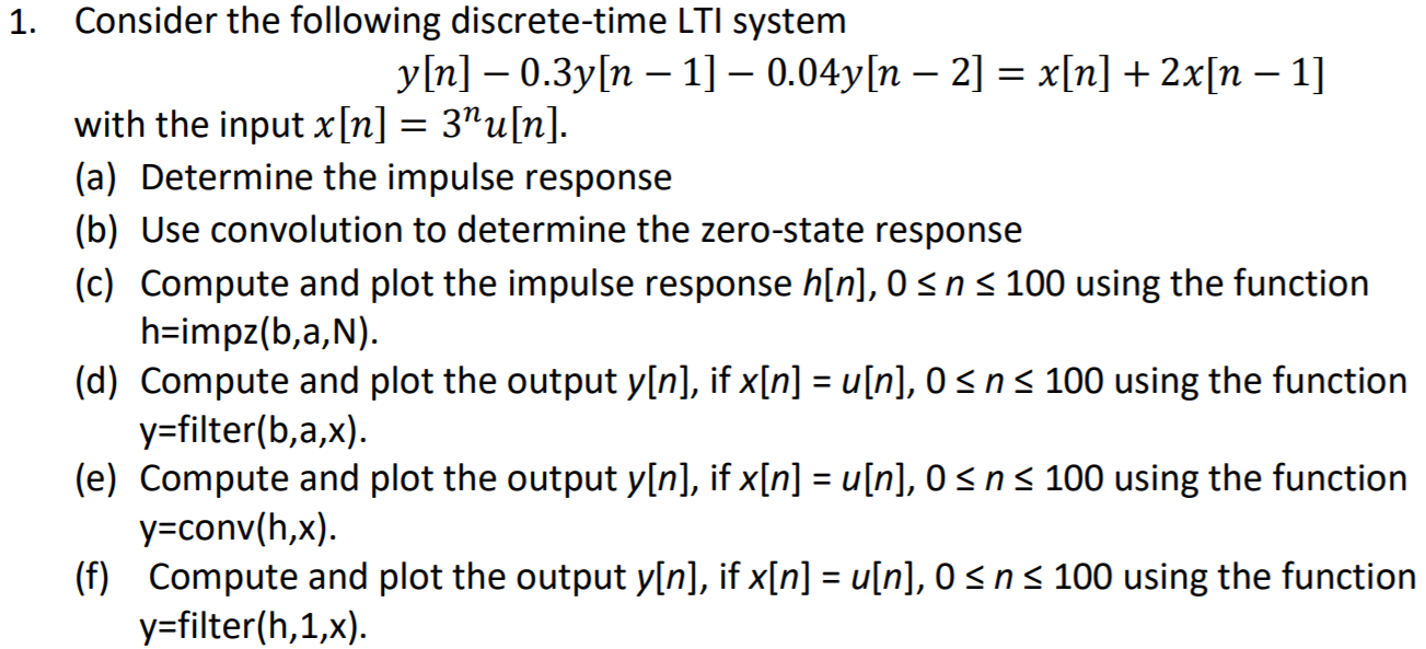 Solved 1. Consider the following discrete-time LTI system | Chegg.com