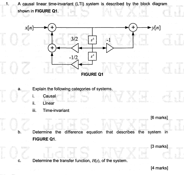 Solved 1. A causal linear time-invariant (LTI) system is | Chegg.com