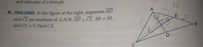 Solved And Altitudes Of A Triangle. 10 41. Challenge In The 