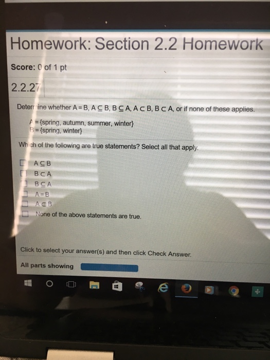 Solved Determine Whether A=B, A B, B A, A B, B A, Or If | Chegg.com