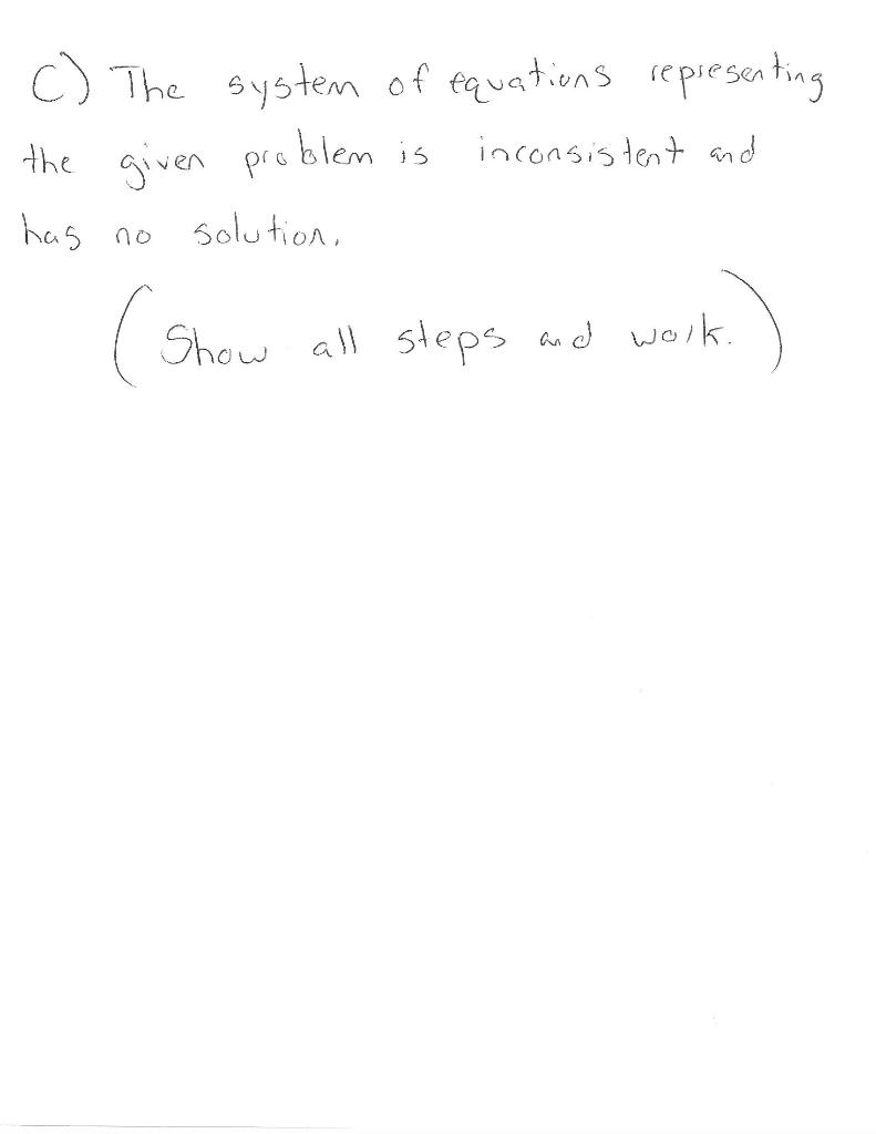 Solved Solve the following problem using two variables and a | Chegg.com