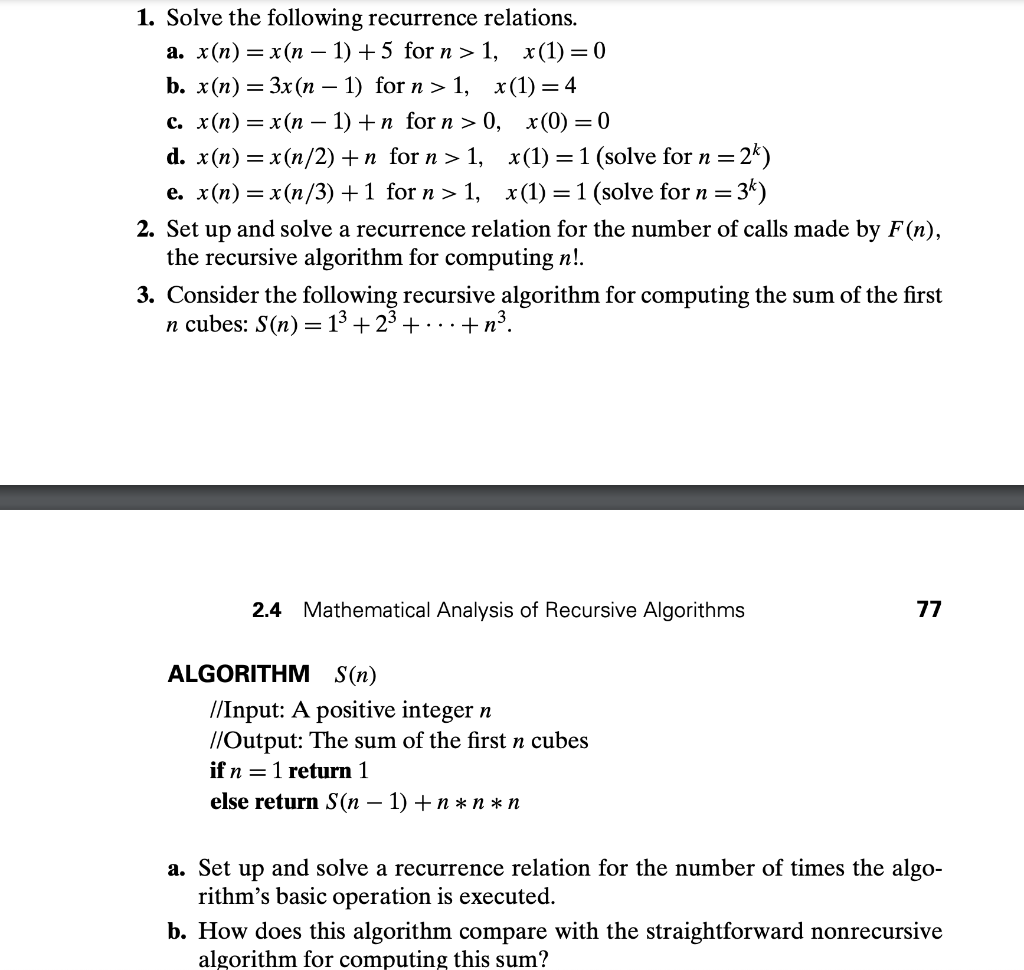 solved-1-solve-the-following-recurrence-relations-a-x-n-chegg