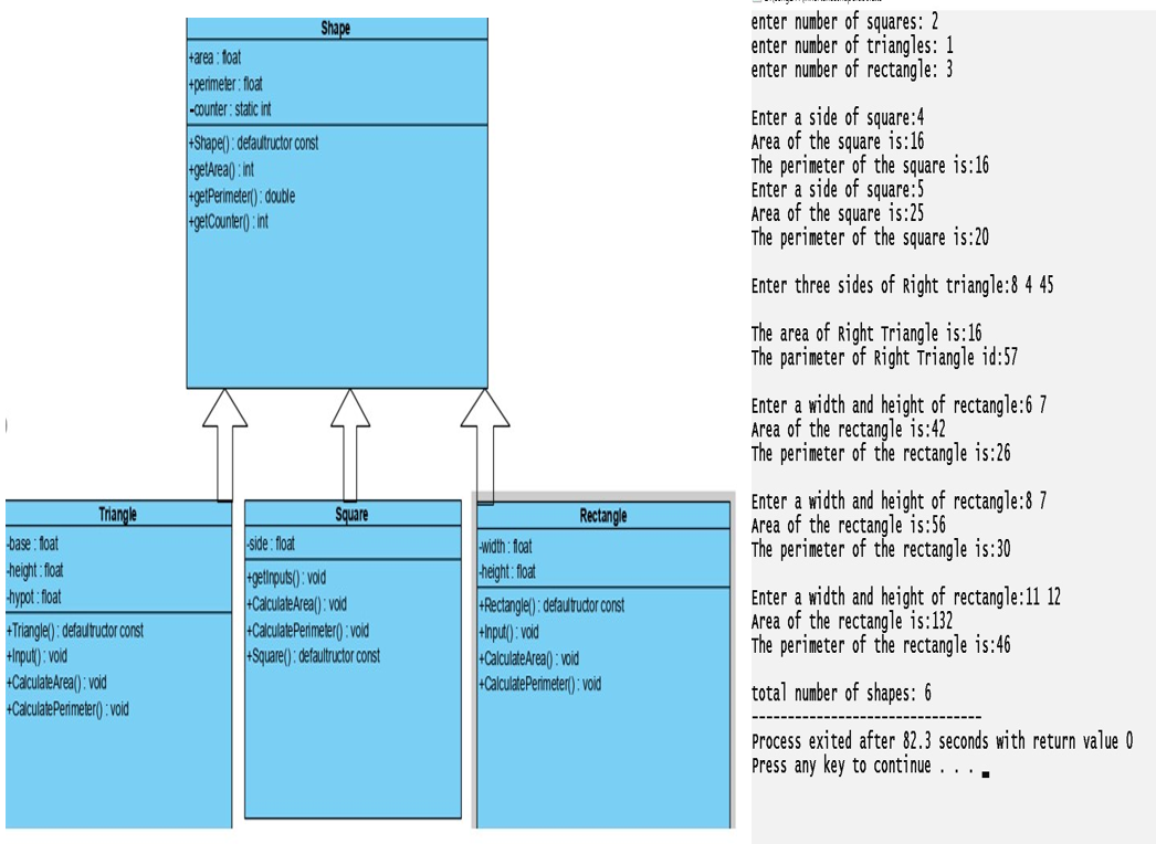 Solved Write a C++ program that has following classes: Shape | Chegg.com