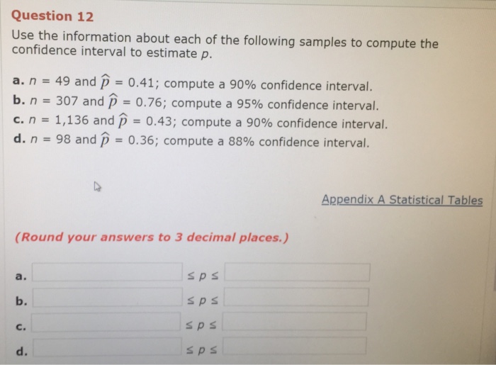 Solved Question 12 Use the information about each of the | Chegg.com