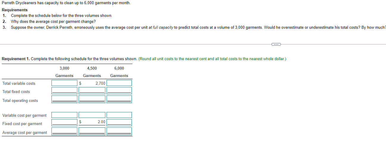 Solved Perreth Drycleaners Has Capacity To Clean Up To 6,000 