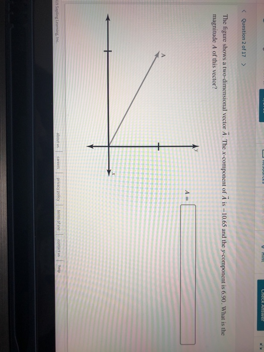 Solved Question 2 Of 17 The Figure Shows A Two Dimensional Chegg Solved Question 2 Of 17 The Figure Shows A Two Dimensional Chegg