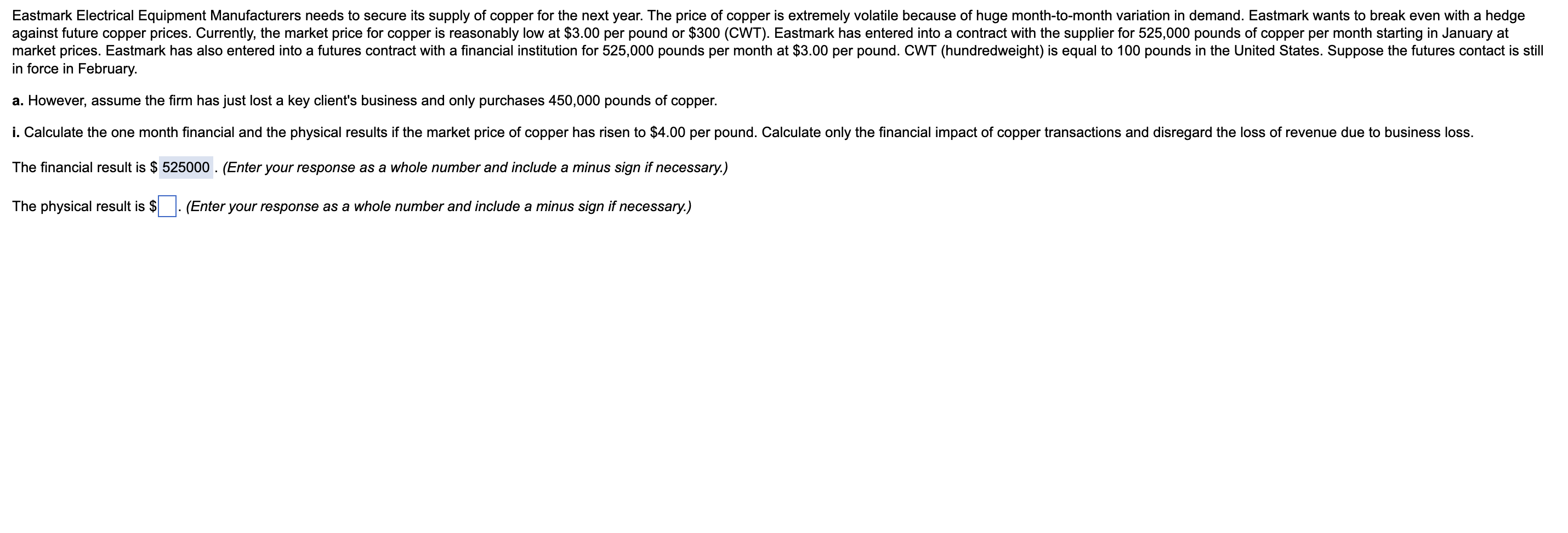 Solved Eastmark Electrical Equipment Manufacturers needs to