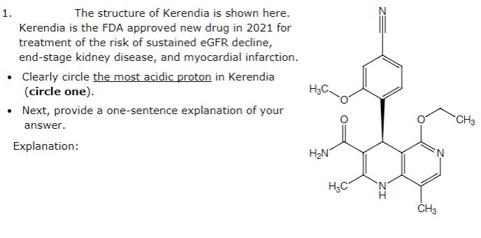 Solved 1. The Structure Of Kerendia Is Shown Here. Kerendia | Chegg.com