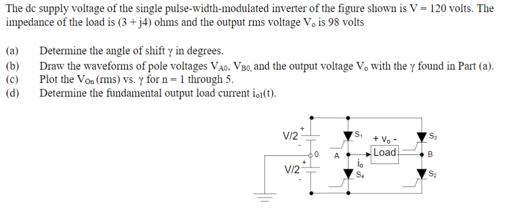 Solved The dc supply voltage of the single | Chegg.com