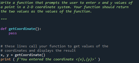 Solved Using python Write a function that prompts the user | Chegg.com