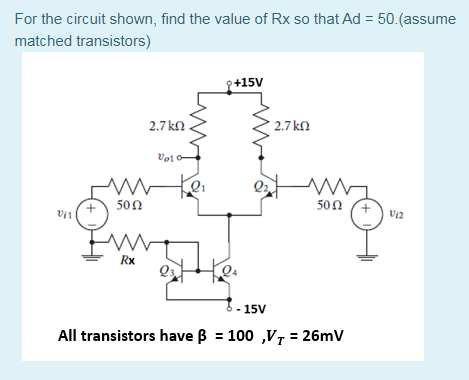 Solved For The Circuit Shown Find The Value Of Rx So Tha Chegg Com