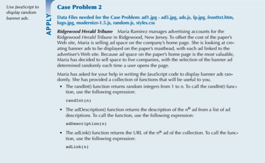 Original Code Given The Ridgewood Herald Tribune Chegg Com