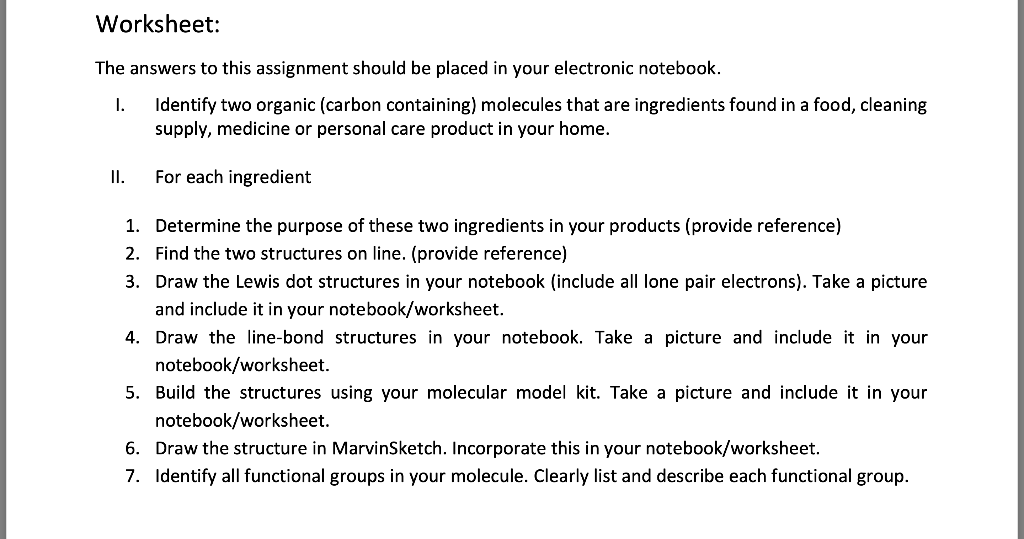 organic molecule worksheet coloring pages