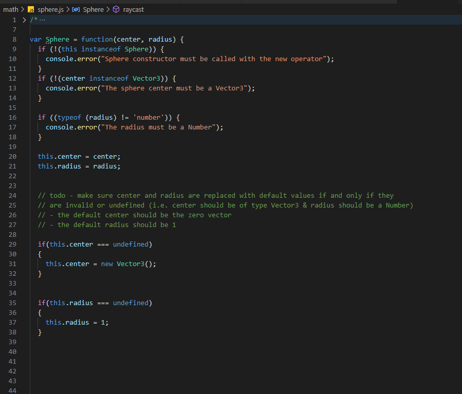 Raycasting Coding In Javascript I'm trying to create a raycast function to find | Chegg.com