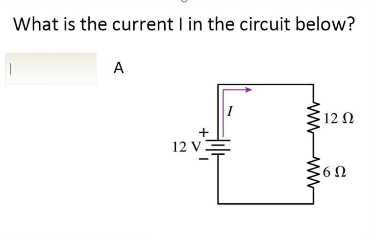 Solved What is the current I in the circuit below? A I + 12 | Chegg.com