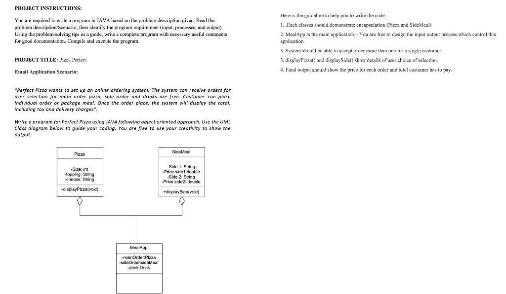 Solved PROJECT INSTRUCTIONS: You are required to write a | Chegg.com