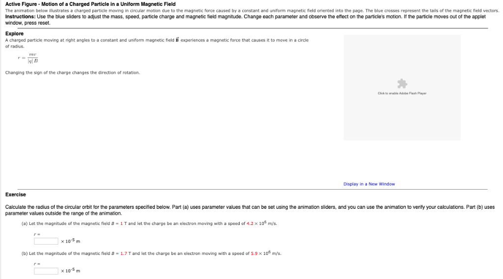 Solved Active Figure Motion of a Charged Particle in a | Chegg.com