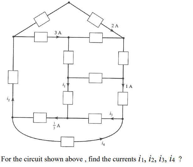 Solved For the circuit shown above , find the currents | Chegg.com
