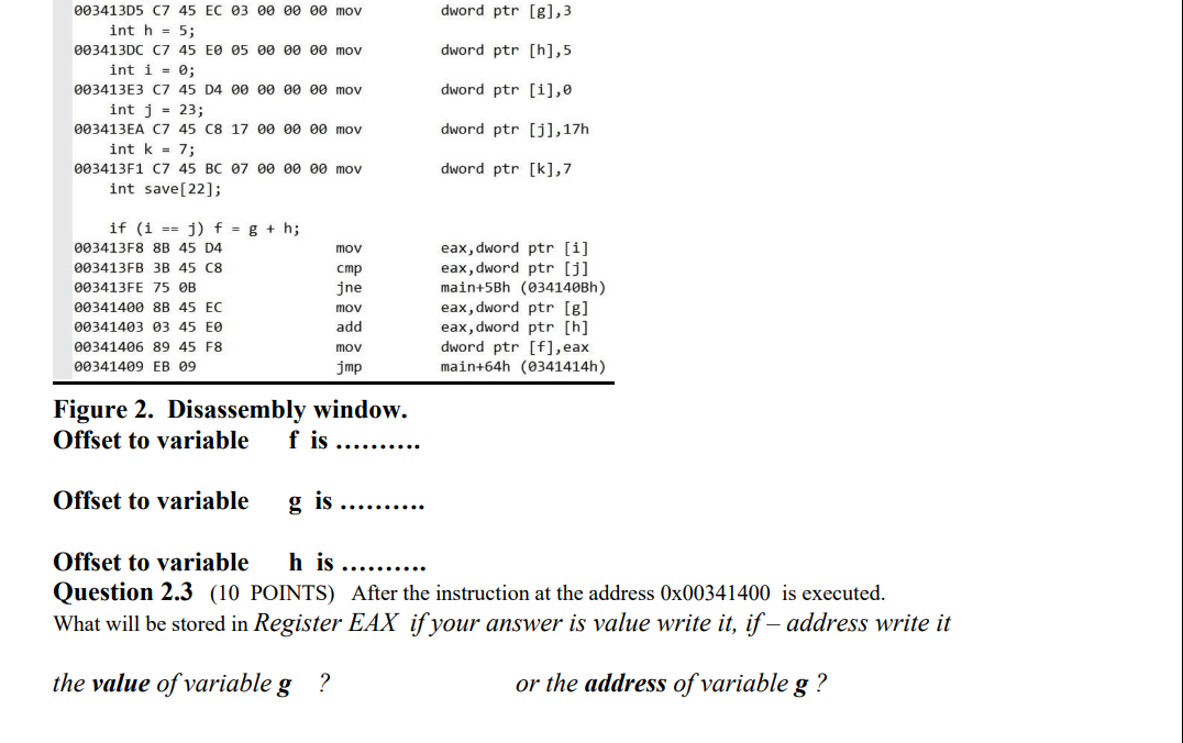 Solved Question 2. You are given the following C code and | Chegg.com