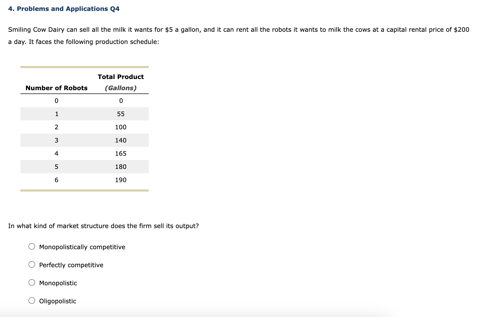 Solved 4. Problems and Applications Q4 Smiling Cow Dairy can
