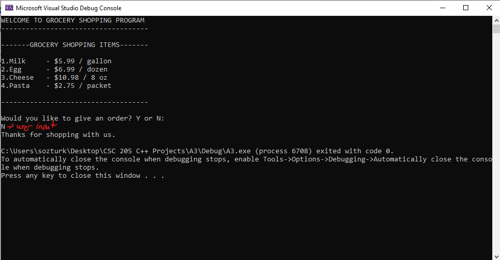Solved Assignment #2 – Grocery Shopping: Write a C++ program | Chegg.com