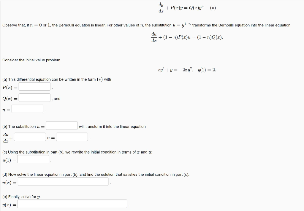 Solved Dy P A Y Q Da Observe That If N 0 Or 1 Chegg Com