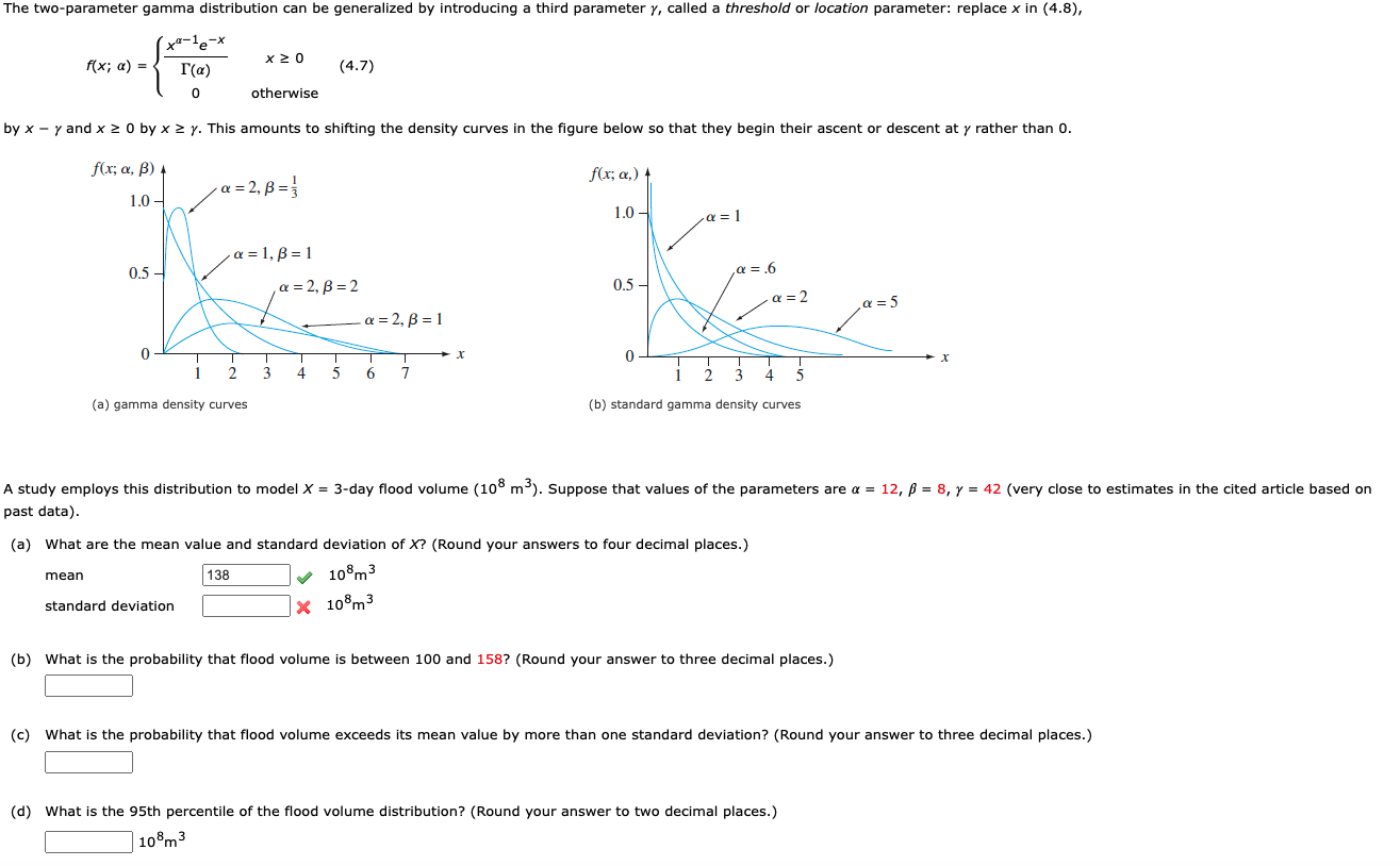 Solved The twoparameter gamma distribution can be