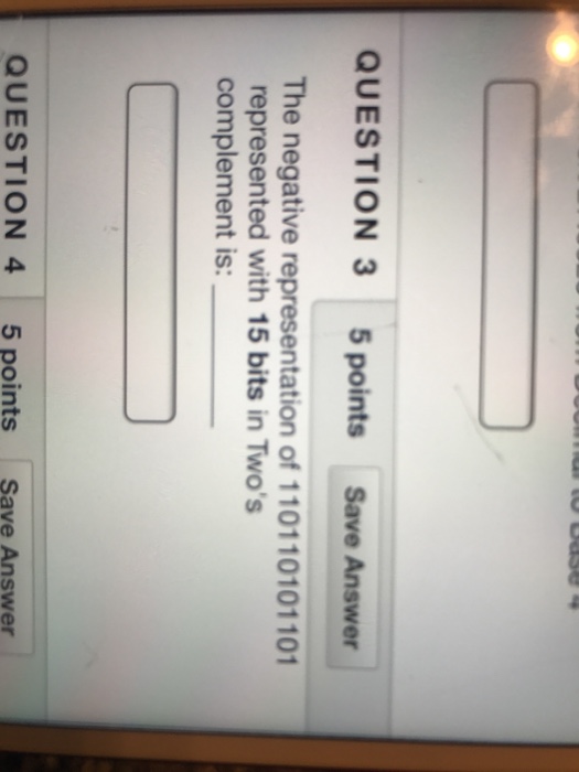 Solved QUESTION 3 5 pointsSave Answer The negative | Chegg.com