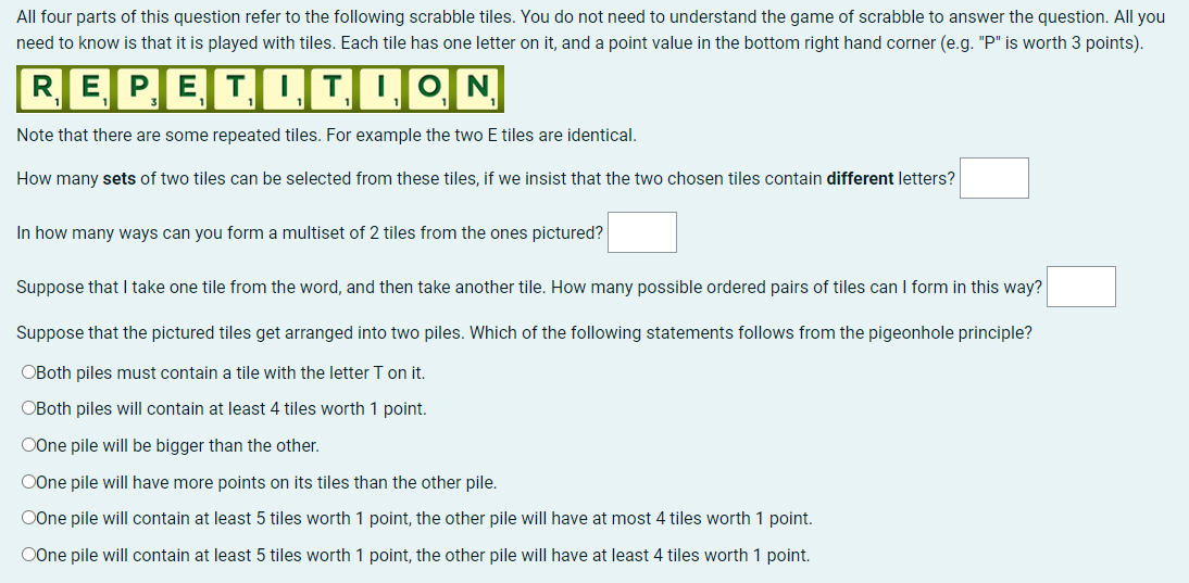 Solved All four parts of this question refer to the | Chegg.com