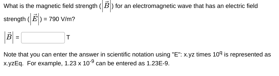 Solved What is the magnetic field strength (∣B∣) for an | Chegg.com
