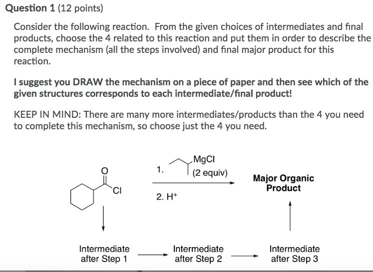Solved Question 1 (12 points) Consider the following | Chegg.com