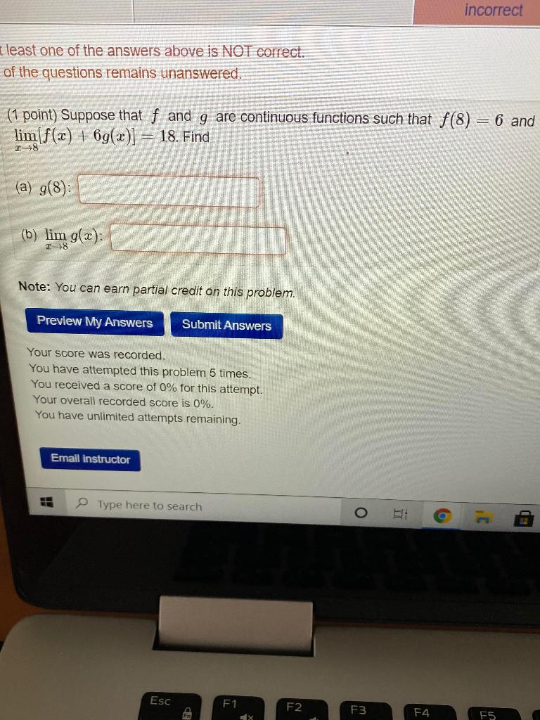 Solved incorrect t least one of the answers above is NOT | Chegg.com