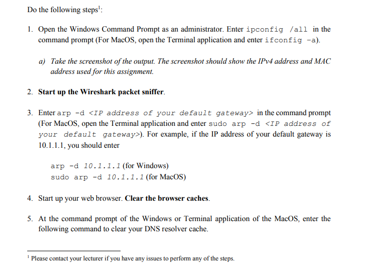Solved Do the following steps: 1. Open the Windows Command | Chegg.com