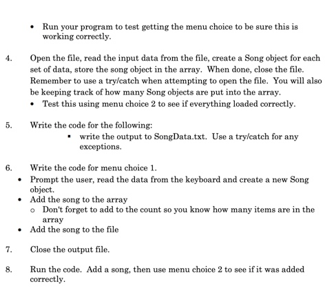 Problem You will be writing a program to manage a | Chegg.com