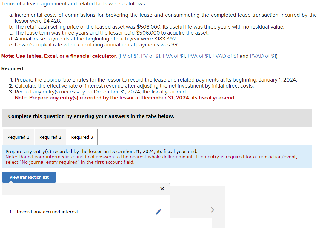 Solved Terms of a lease agreement and related facts were as | Chegg.com