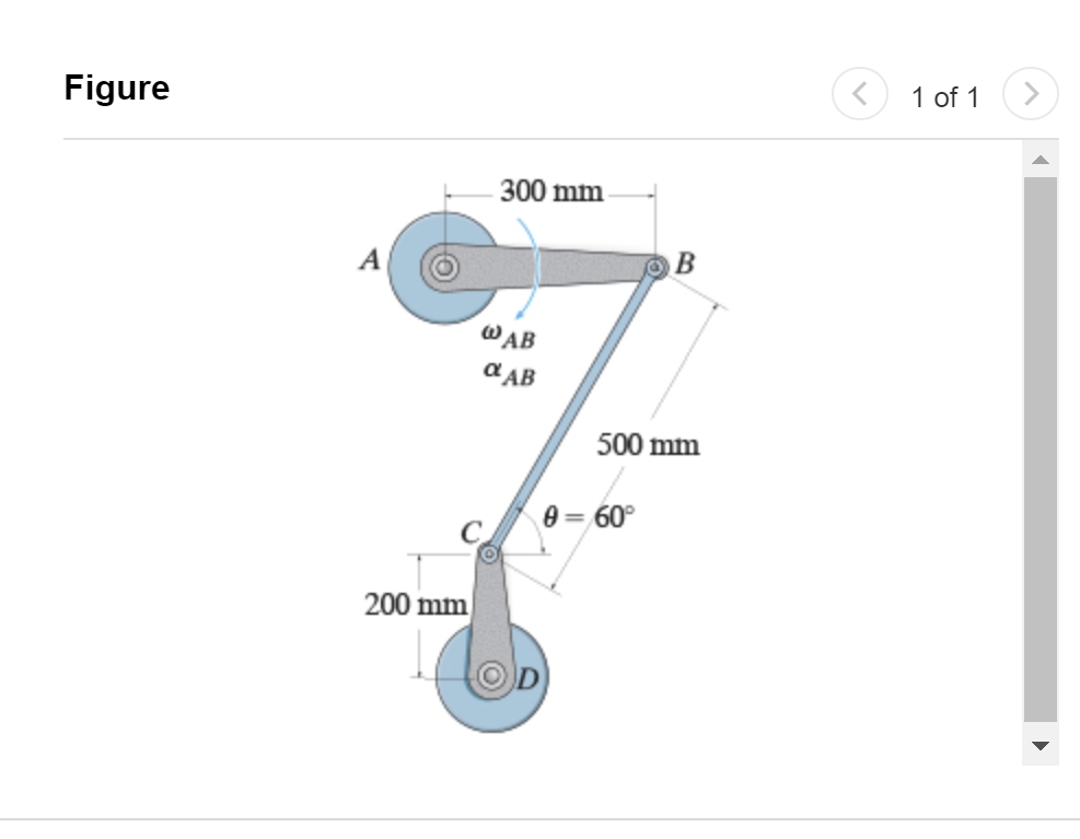 Solved Member AB Has The Angular Velocity ωAB=2rad/s And | Chegg.com